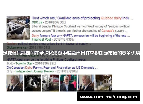 足球俱乐部如何在全球化浪潮中脱颖而出并赢得国际市场的竞争优势